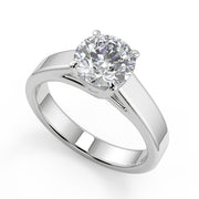 Olivia 4 Prong Solitaire Round Cut Diamond Engagement Ring - Nivetta